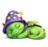 Draco curled up asleep